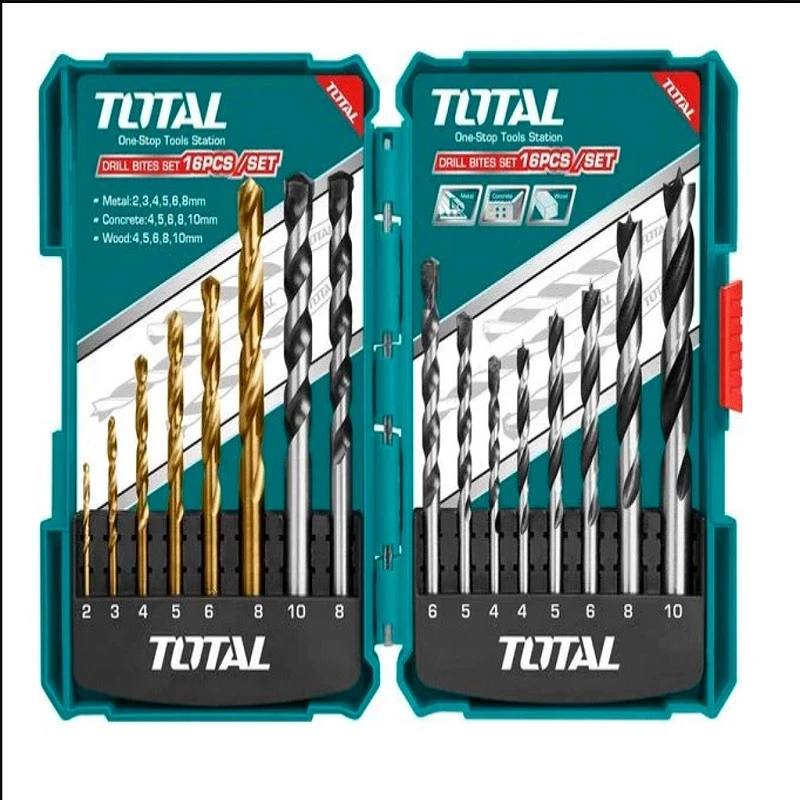 مته توتال مدل TACSD6165 بسته 16 عددی