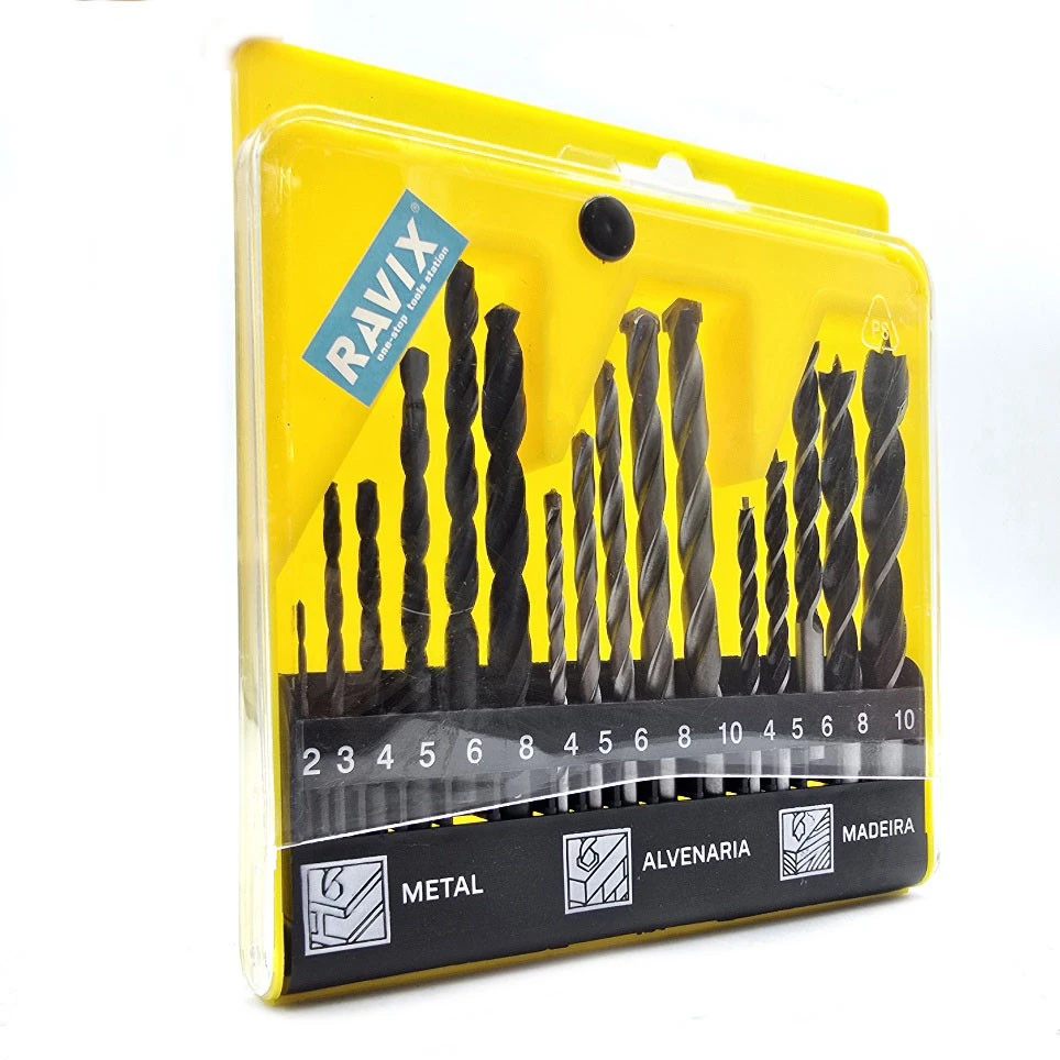 مته راویکس مخصوص چوب و آهن و دیوار مدل -16PCS-METAL-ALVENARIA-MADEIRA مجموعه 16 عددی - نمای 2