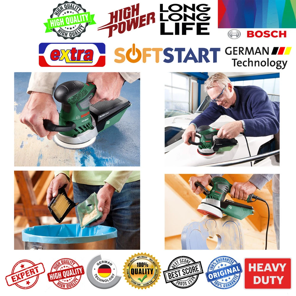 دستگاه سنباده دو کاره لرزان بوش مدل 125mm - PEX-400 Advanced - نمای 6