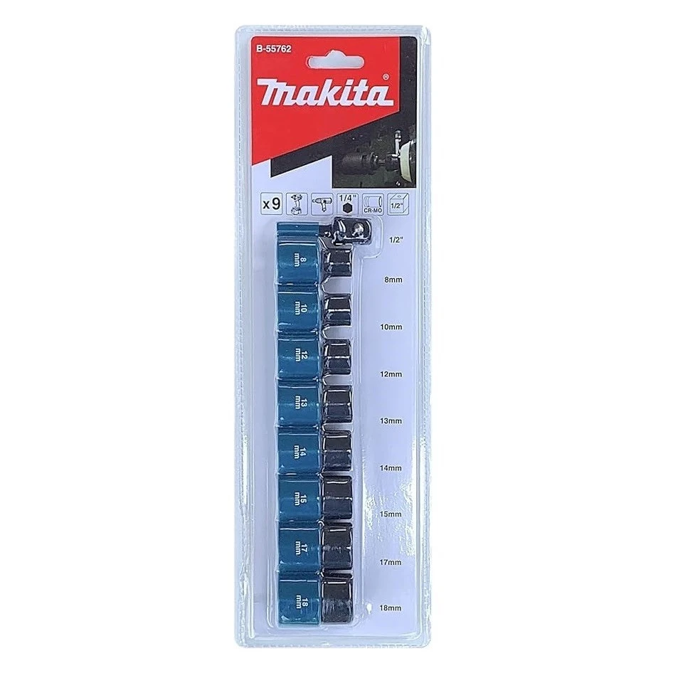 آچار بکس ماکیتا مدل B-55762 مجموعه 9 عددی