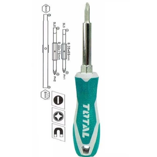 پیچ گوشتی توتال مدل THT250607 - نمای 3